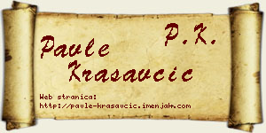 Pavle Krasavčić vizit kartica